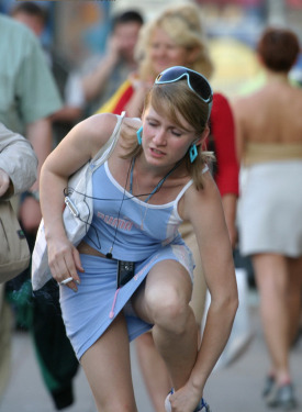 Exciting candid street babies