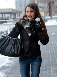 Exciting busty hottie with large hairy pussy vagina and puffy nipples