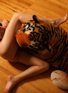 Teen with the tiger
